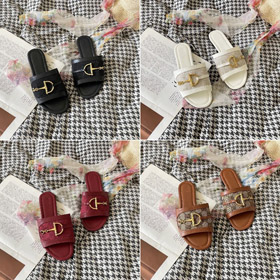 Gucci patchwork metal horsebit flat mules-5643  